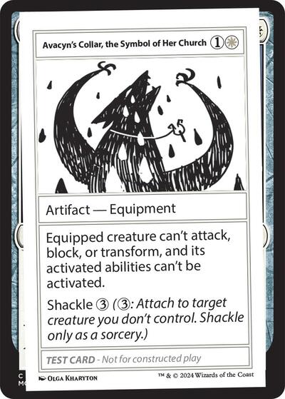 Avacyn's Collar, the Symbol of Her Church (Mystery Booster 2 Playtest Cards) Near Mint