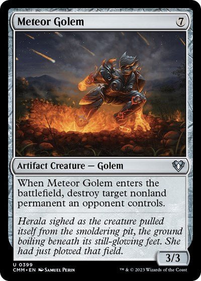 Meteor Golem (Commander Masters) Near Mint - Nick Nack's Full Frontal Attack