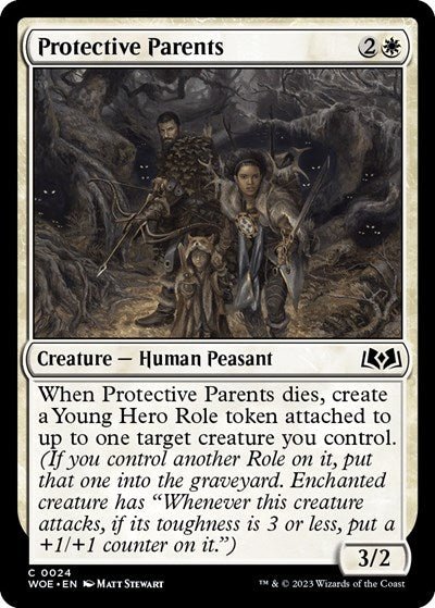 Protective Parents (Wilds of Eldraine) Near Mint - Nick Nack's Full Frontal Attack