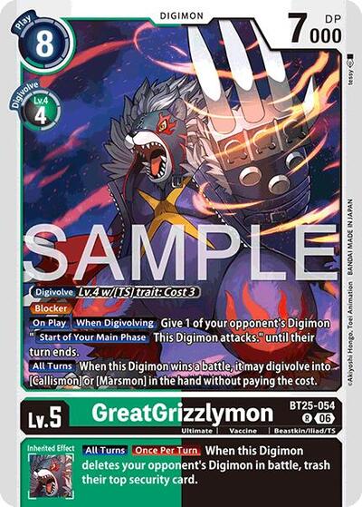 GreatGrizzlymon (Dual Revolution Booster) Near Mint