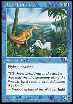Teferi's Drake (Mirage) Light Play - Nick Nack's Full Frontal Attack