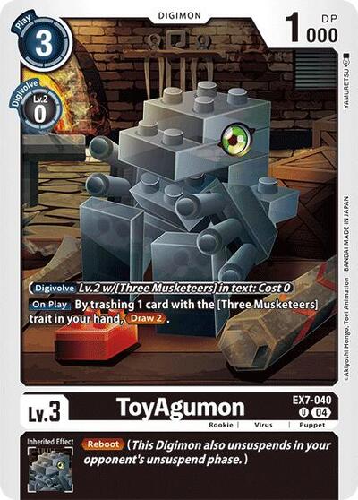 ToyAgumon EX7 - 040 (Digimon LIBERATOR) Near Mint - Nick Nack's Full Frontal Attack