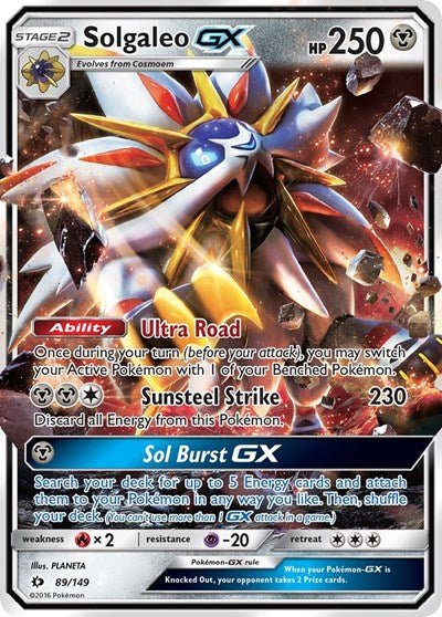 Solgaleo GX (SM Base Set) Medium Play Holofoil - Nick Nack's Full Frontal Attack