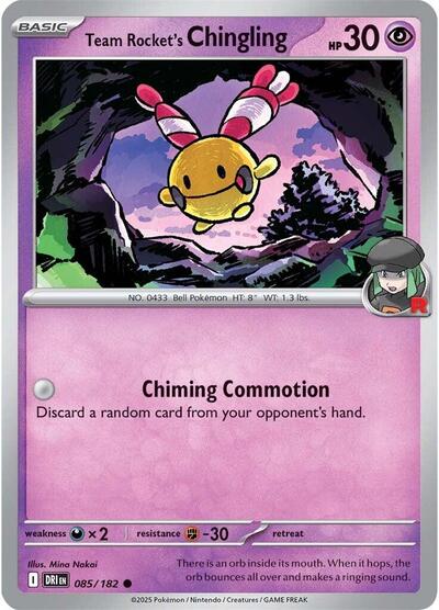 Team Rocket's Chingling (SV10: Destined Rivals) Near Mint - Nick Nack's Full Frontal Attack