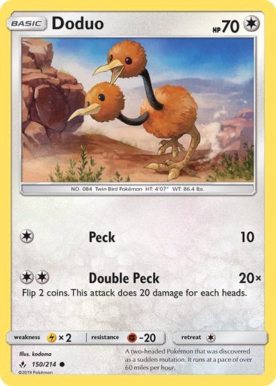 Doduo (SM - Unbroken Bonds) Near Mint - Nick Nack's Full Frontal Attack