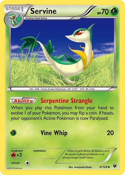 Servine (XY - Fates Collide) Light Play - Nick Nack's Full Frontal Attack