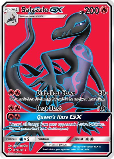 Salazzle GX (Full Art) (SM - Burning Shadows) Near Mint Holofoil