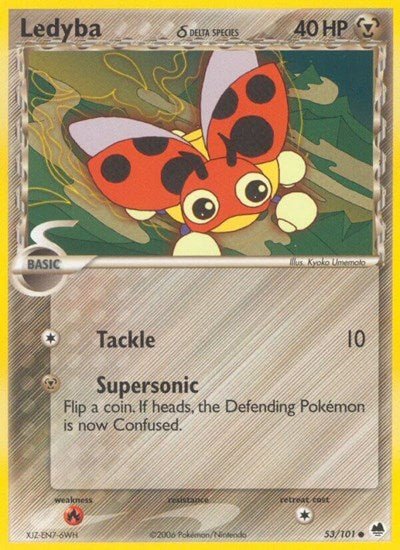 Ledyba (Delta Species) (Dragon Frontiers) Light Play - Nick Nack's Full Frontal Attack