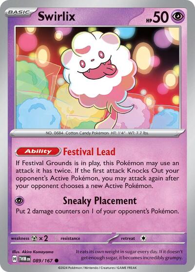 Swirlix (SV06: Twilight Masquerade) Near Mint - Nick Nack's Full Frontal Attack