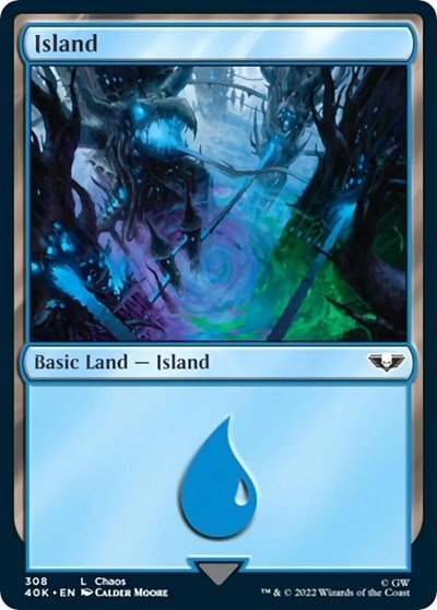 Island (308) (Universes Beyond: Warhammer 40K) Near Mint - Nick Nack's Full Frontal Attack