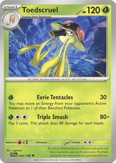 Toedscruel (Scarlet and Violet: Base Set) Near Mint - Nick Nack's Full Frontal Attack