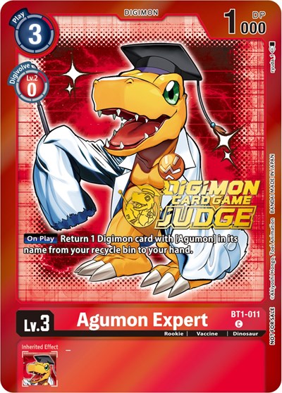 Agumon Expert BT1-011 (Judge Pack 4) (Release Special Booster) Near Mint Foil