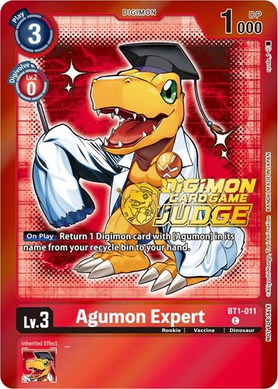 Agumon Expert BT1-011 (Judge Pack 4) (Release Special Booster) Near Mint Foil - Nick Nack's Full Frontal Attack