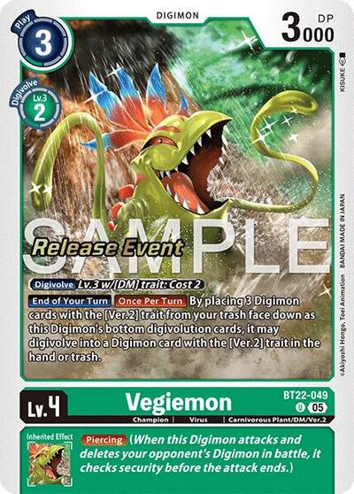 Vegiemon (Cyber Eden Release Event Cards) Near Mint