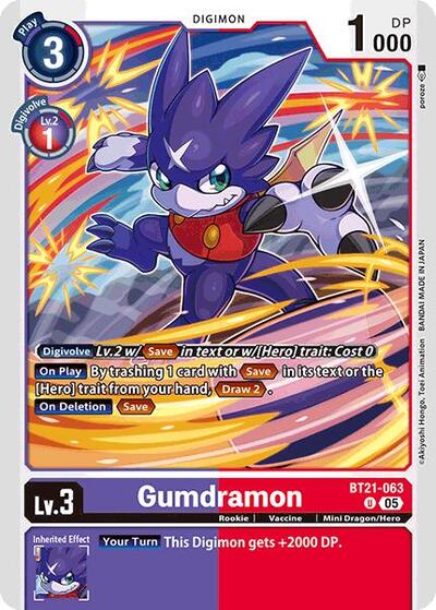 Gumdramon (World Convergence) Near Mint - Nick Nack's Full Frontal Attack