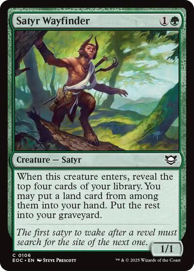 Satyr Wayfinder (Commander: Edge of Eternities) Near Mint - Nick Nack's Full Frontal Attack