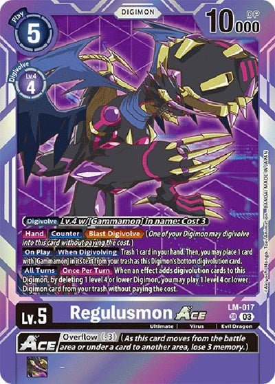 Regulusmon ACE (English Exclusive) (Exceed Apocalypse) Near Mint Foil - Nick Nack's Full Frontal Attack