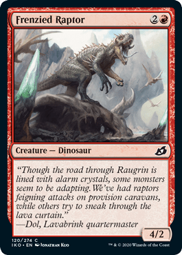 Frenzied Raptor (Ikoria: Lair of Behemoths) Near Mint - Nick Nack's Full Frontal Attack