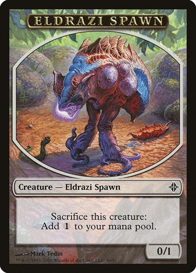 Eldrazi Spawn Token (1b) (Rise of the Eldrazi) Light Play