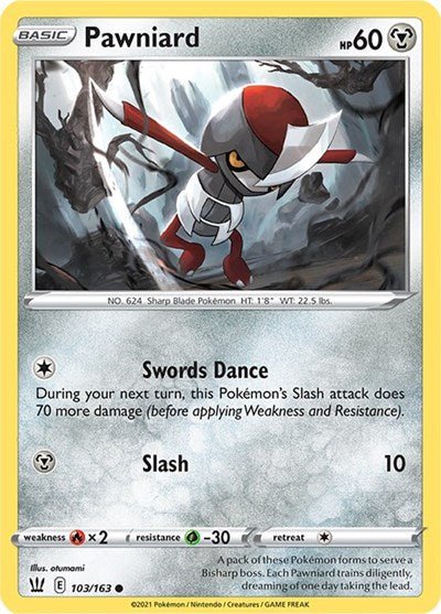 Pawniard (SWSH05: Battle Styles) Light Play - Nick Nack's Full Frontal Attack