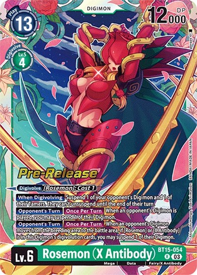 Rosemon (X Antibody) (Exceed Apocalypse Pre-Release Cards) Near Mint Foil