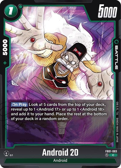 Android 20 FB01-083 (Awakened Pulse) Near Mint