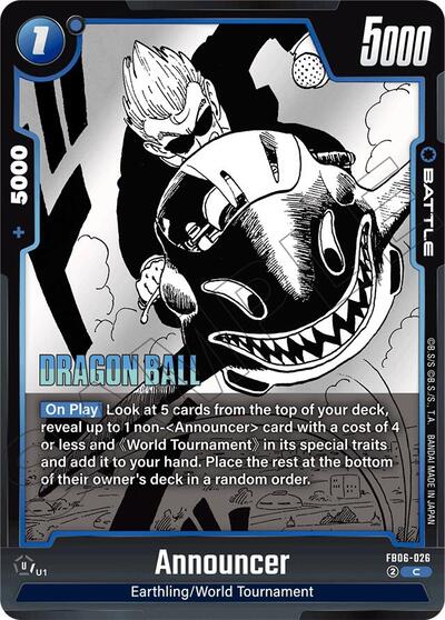 Announcer (Manga Booster 01) Near Mint - Nick Nack's Full Frontal Attack
