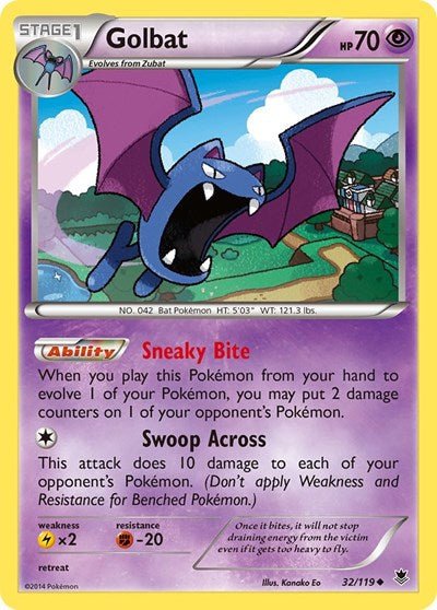 Golbat (XY - Phantom Forces) Medium Play - Nick Nack's Full Frontal Attack