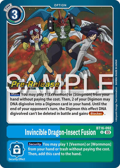 Invincible Dragon-Insect Fusion (Beginning Observer Pre-Release Cards) Near Mint Foil