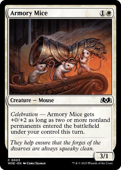 Armory Mice (Wilds of Eldraine) Near Mint - Nick Nack's Full Frontal Attack