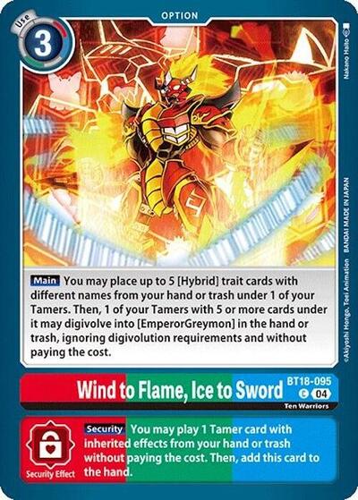 Wind to Flame, Ice to Sword (Release Special Booster 2.0) Damaged / Poor