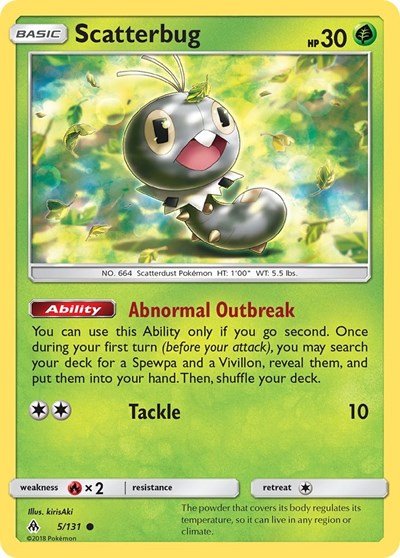 Scatterbug (5) (SM - Forbidden Light) Near Mint - Nick Nack's Full Frontal Attack