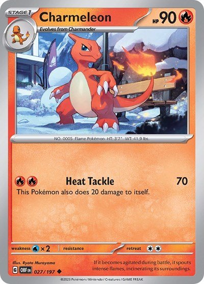 Charmeleon (Scarlet and Violet: Obsidian Flames) Near Mint - Nick Nack's Full Frontal Attack