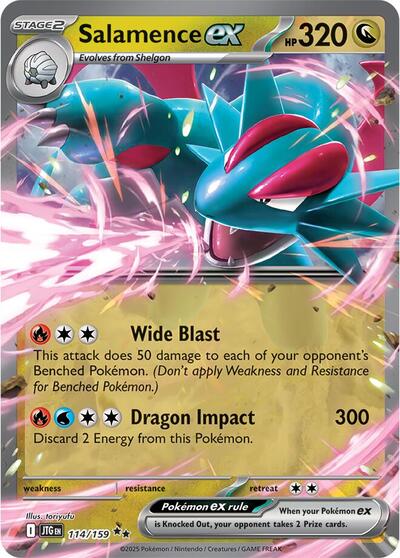 Salamence ex - 114 (SV09: Journey Together) Near Mint Holofoil