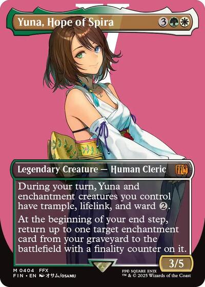 yuna♡ENFOLD♡ Yuna, Hope of Spira (Borderless) (Chocobo Track Foil) - FINAL