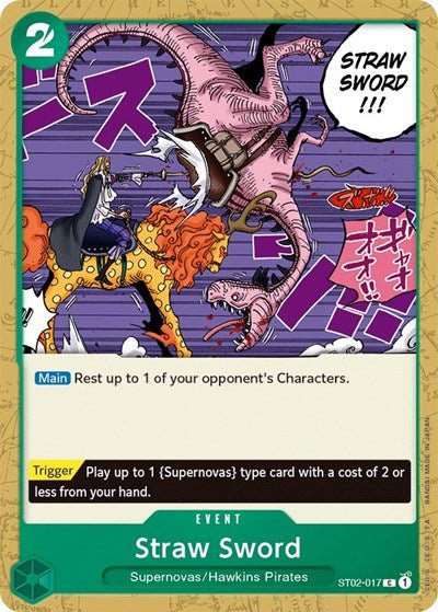 Straw Sword (Starter Deck 2: Worst Generation) Near Mint - Nick Nack's Full Frontal Attack