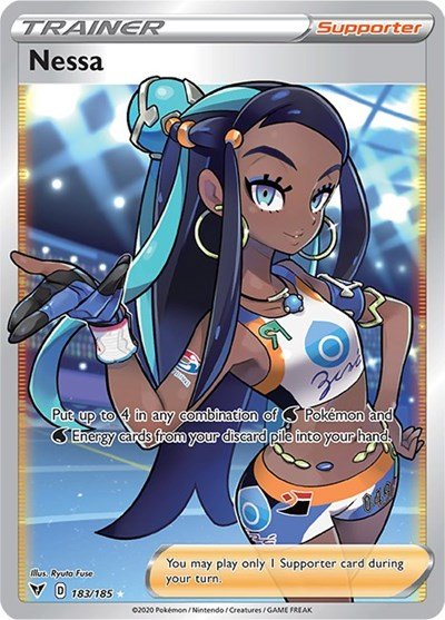 Nessa (Full Art) (SWSH04: Vivid Voltage) Near Mint Holofoil - Nick Nack's Full Frontal Attack