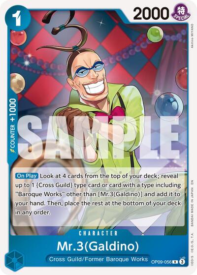 Mr.3(Galdino) OP09 - 056 (Reprint) (Premium Booster - The Best - Vol. 2) Near Mint Foil - Nick Nack's Full Frontal Attack