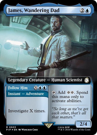 James, Wandering Dad (Extended Art) (Surge Foil) (Universes Beyond: Fallout) Near Mint Foil - Nick Nack's Full Frontal Attack