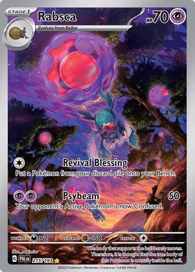 Rabsca - 215 (SV02: Paldea Evolved) Light Play Holofoil - Nick Nack's Full Frontal Attack