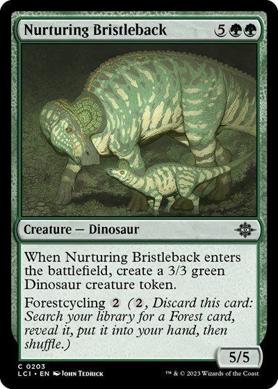 Nurturing Bristleback (The Lost Caverns of Ixalan) Near Mint - Nick Nack's Full Frontal Attack