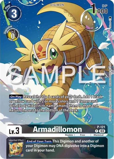 Armadillomon P - 121 (Digimon Adventure 02: The Beginning Set) (Digimon Promotion Cards) Near Mint Foil - Nick Nack's Full Frontal Attack
