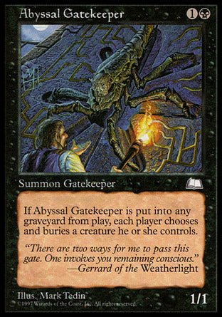 Abyssal Gatekeeper (Weatherlight) Light Play - Nick Nack's Full Frontal Attack