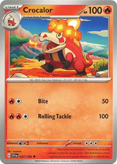 Crocalor (Scarlet and Violet: Base Set) Near Mint - Nick Nack's Full Frontal Attack