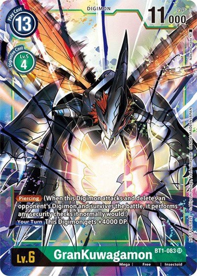 GranKuwagamon BT1-083 (Dash Pack Ver. 1.5) (Release Special Booster) Near Mint - Nick Nack's Full Frontal Attack