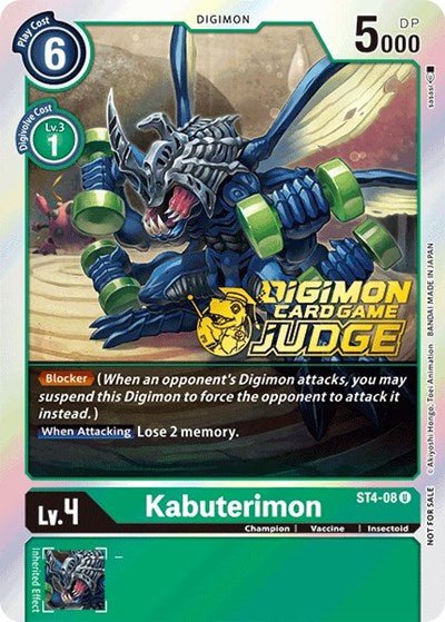 Kabuterimon ST4 - 08 (Judge Pack 1) (Starter Deck 04: Giga Green) Near Mint Foil - Nick Nack's Full Frontal Attack