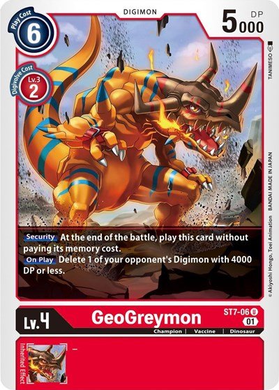 GeoGreymon (Starter Deck 07: Gallantmon) Near Mint - Nick Nack's Full Frontal Attack