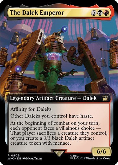 The Dalek Emperor (Extended Art) (Universes Beyond: Doctor Who) Near Mint Foil - Nick Nack's Full Frontal Attack