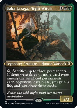 Baba Lysaga, Night Witch (Etched Foil) (Commander Legends: Battle for Baldur's Gate) Near Mint Foil - Nick Nack's Full Frontal Attack