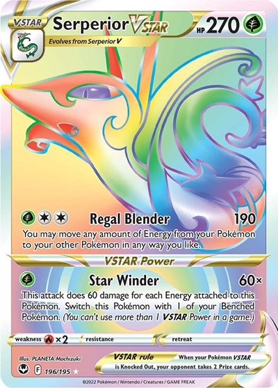 Serperior VSTAR (Secret) (SWSH12: Silver Tempest) Near Mint Holofoil